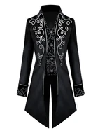 mens steampunk vintage tailcoat jacket gothic victorian frock coat uniform halloween costume party prom tuxedo coats men xxxl