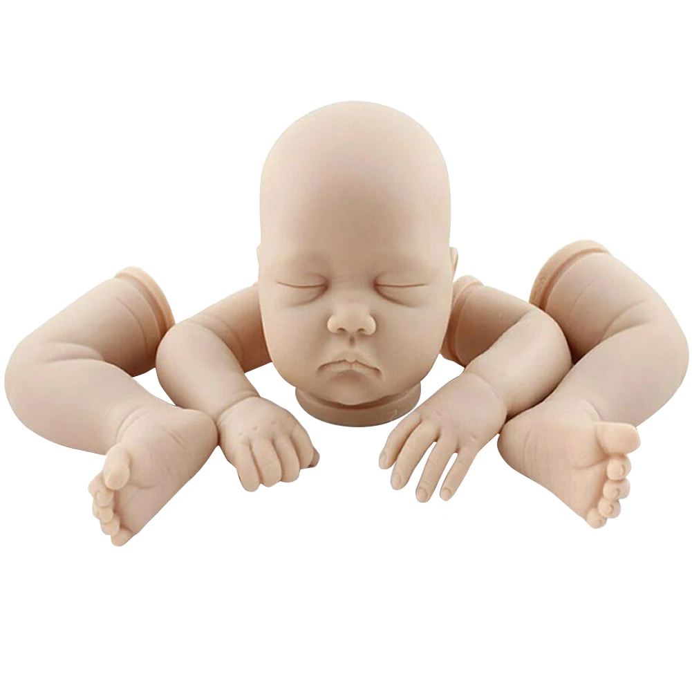 

22inch Soft Silicone Gift DIY Mold Home Unpainted Full Head Limb Accessories Reborn Doll Kit Simulation Unfinished Baby Blank