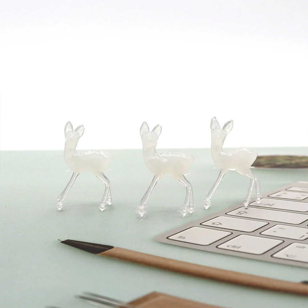 Искусственная мини-кукла-олень модель сада пластиковые поделки статуя семейное
