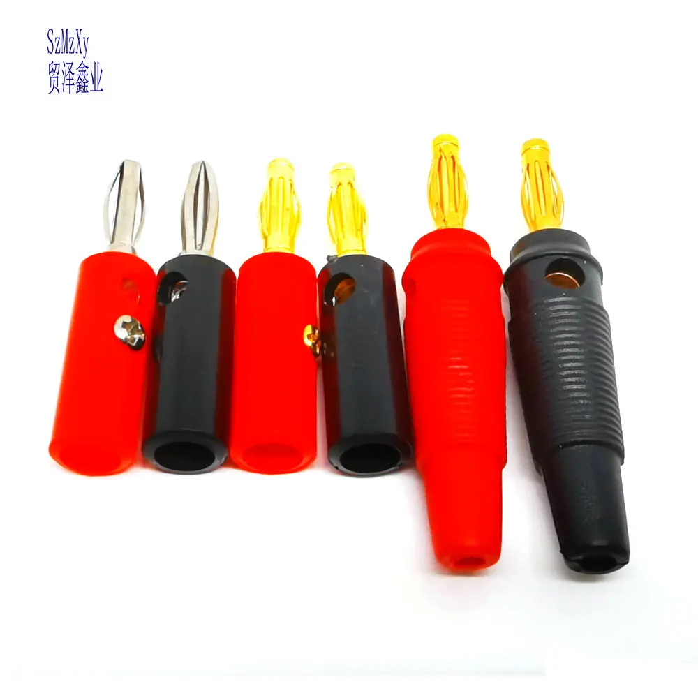 1 пара штекеры для аудио динамика 4 мм|Соединители| |