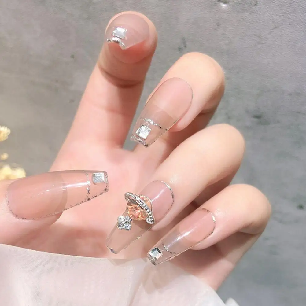 

5Pcs/Set Nail Decor Exquisite Alloy Bright Nail Art Decorations 3D Planet Ornament for Female Nail Decoration Nail Ornament