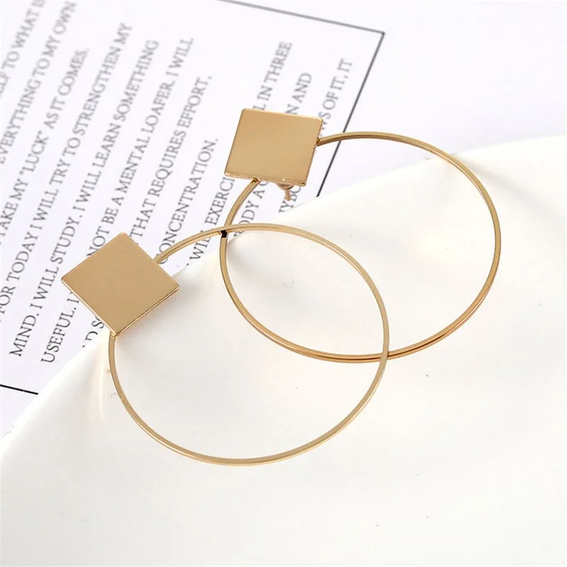 Ограниченное по времени предложение Aretes Aros Brincos Para As Mulheres круглые модные темпераментные металлические серьги-кольца