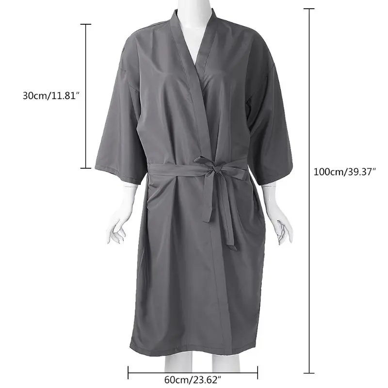 

Q1QD Salon Client Gown Lightweight Quick-dry Kimono Style Hair Gown for Clients