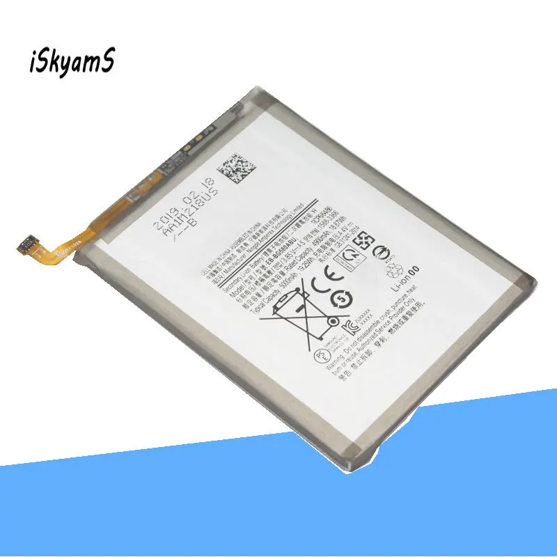ISkyamS 1x4900 mAh запасная батарея EB-BG580ABU для samsung Galaxy M20 M30 SM-M205F Оригинальная батарея для телефона