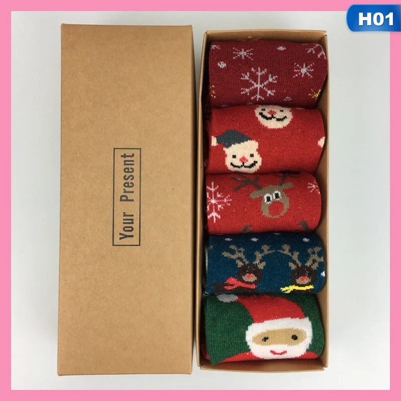 

5 Pairs/box Warm Rabbit Wool Socks Christmas Ladies Girls Soft Fluffy Sock Warm Winter Women Bed Xmas Festive Gift