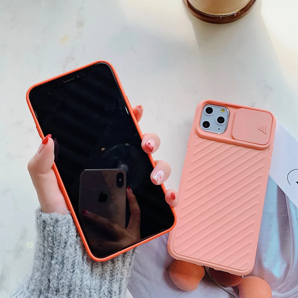 Защитный чехол для iPhone 11 12 Pro Max XR XS 7 8 Plus SE 2020 однотонный Мягкий силиконовый