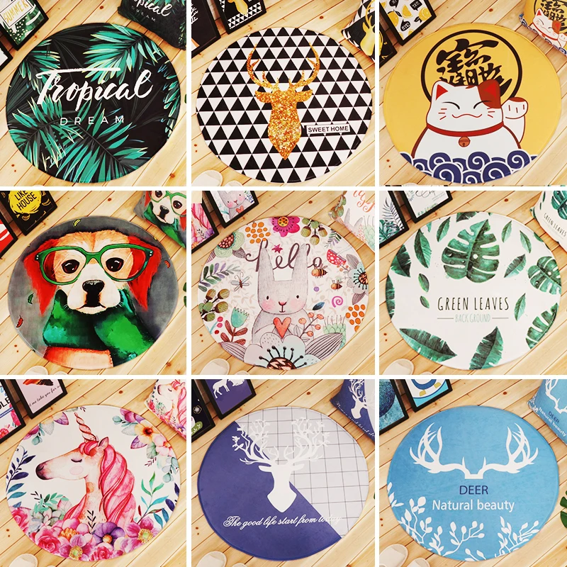 Постельные принадлежности круглый ковер с изображением животных из