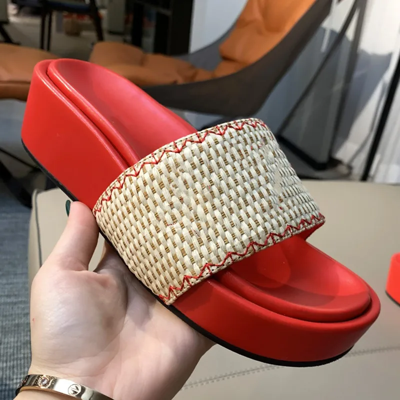 

Prowow Woman Slippers Summer Platform Solid Shoes Thick Bottom Lady Shoes Fashion Casual Slippers 2021 Hot Sale