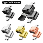 Горячая Распродажа OTG к Type C Micro-SD TF адаптер смарт-кардридер для Samsung Huawei Micro USB к Type C Micro-SD OTG адаптер