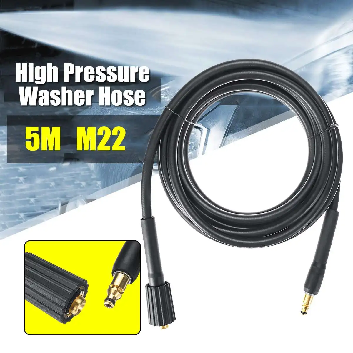 

M22 18Mpa High Pressure Washer Hose Length 5M For Nilfisk C100 C110 C120 C130 C140 Accessories