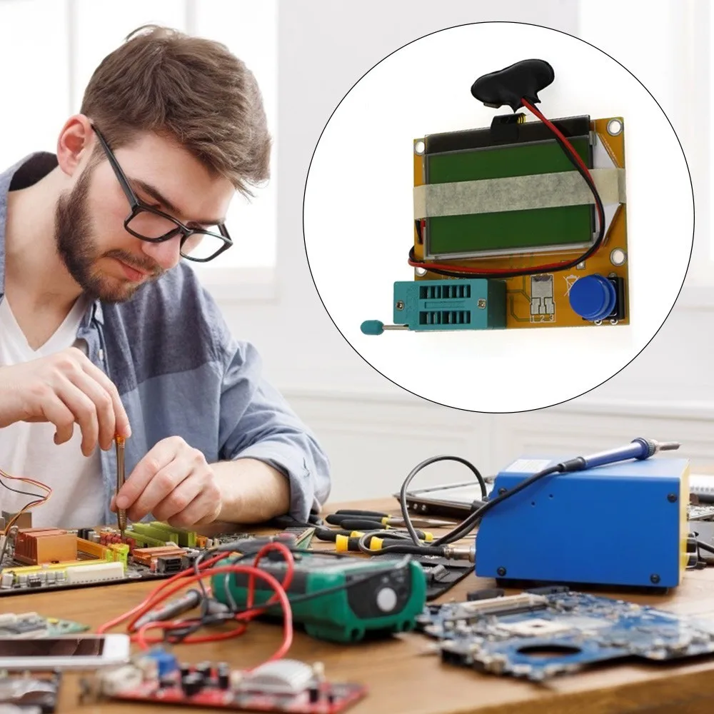 

Electronic Components Set LCR-T4 Graphics Tester LED Diode Transistor Ceramic Capacitor Resistance Common Diode Kit