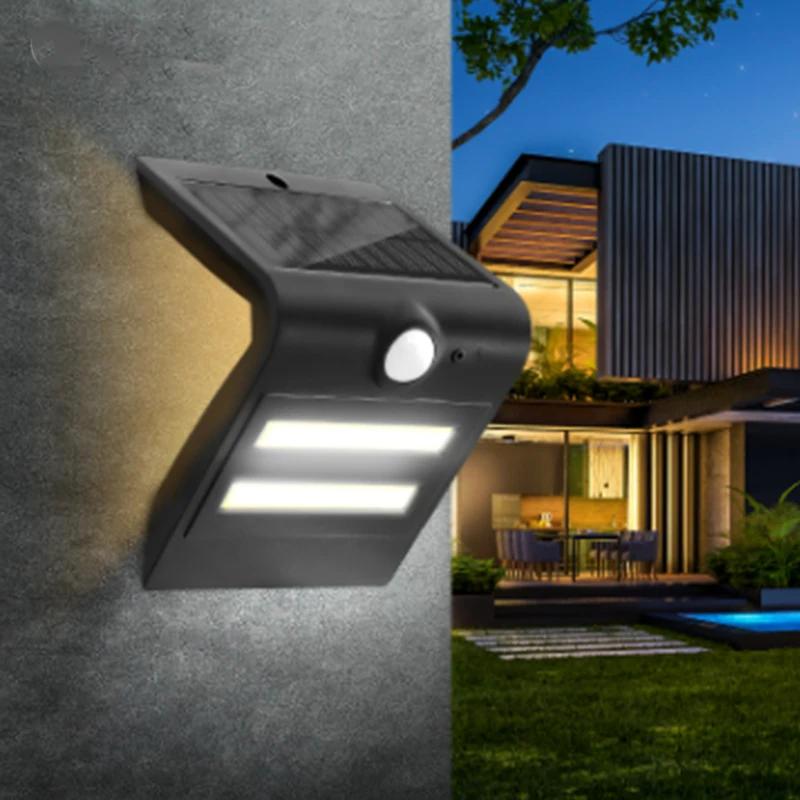 

Солнечные светодиодные светильники Royalulu, наружный садовый настенный светильник с датчиком движения, супер яркий водонепроницаемый декора...