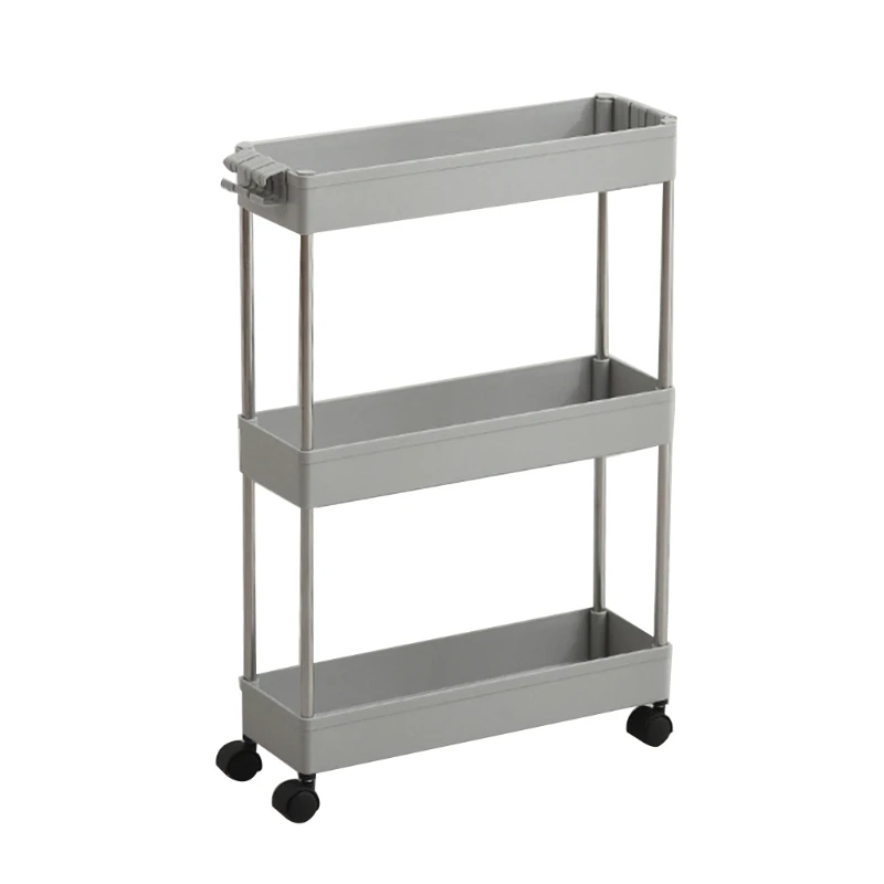 3/4 Layer Kitchen Crack Storage Rack Movable Pulley Shelf with Hooks DropShipping | Строительство и ремонт