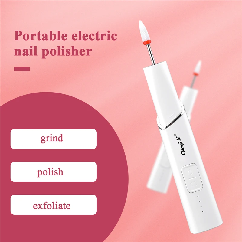 

CkeyiN Portable Electric Nail Drill Machine USB Charging Pedicure Manicure Drill Set Nail File 20000RPM Polishing Equipment