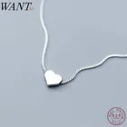 Цепочка Женская WANTME из 100% серебра 925 пробы, с подвеской в виде сердца