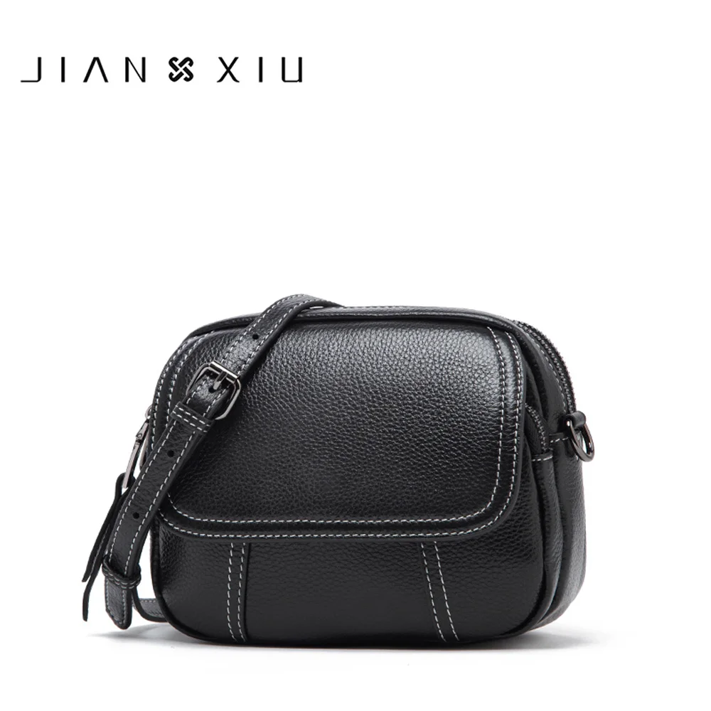 JIANXIU Brand Genuine Leather Bag Cross Texture Women Messenger Bags Shoulder Crossbody Luxury Handbag 2021 Women Bags Designer