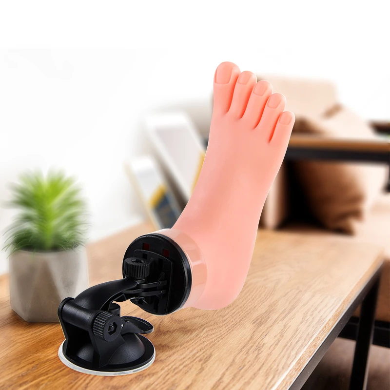 Гибкий пластиковый манекен для ног с ногтями Мягкая Практика педикюр обучение