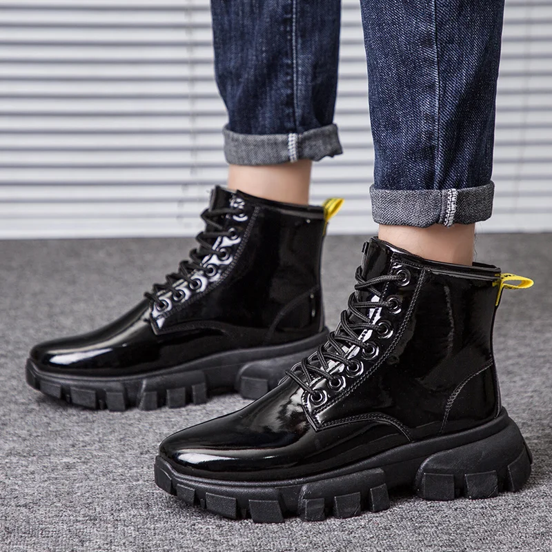 

Men's Work Safety Shoes Men Sneakers Outdoor boots men High-Top Anti-Smash Work Shoes High Tube Safety Shoe Training boot