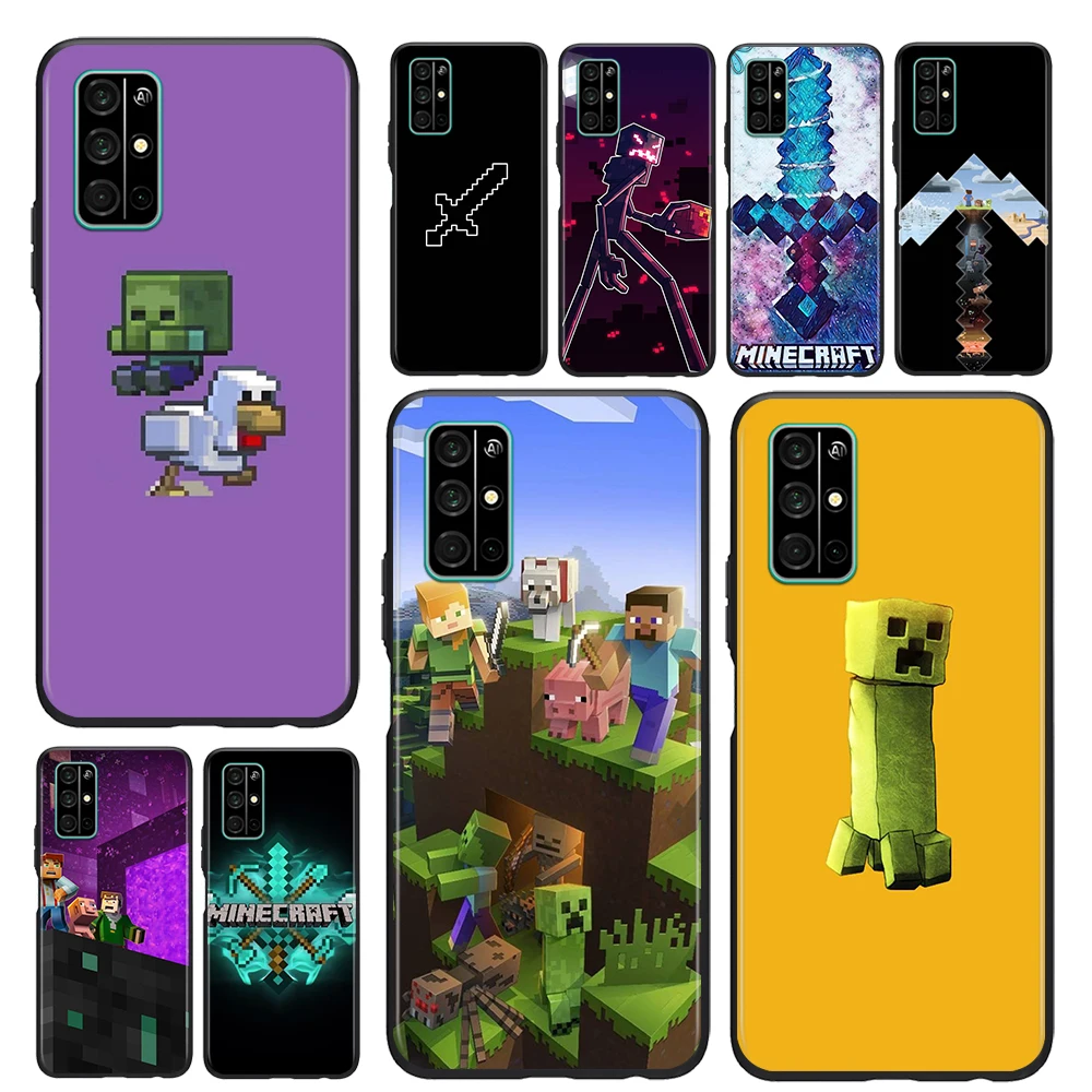 

Phone Case video game Mini World For Honor View 20 10X 10i 10 X10 9N 9X 9C 9A 9S 9 V9 Lite Pro 5G Black Soft TPU Cover