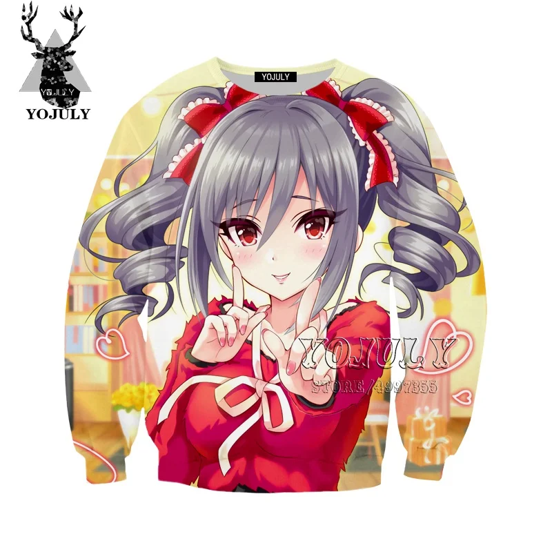 YOJULY Idol Master/Детская толстовка Золушки для девочек с объемным рисунком модная