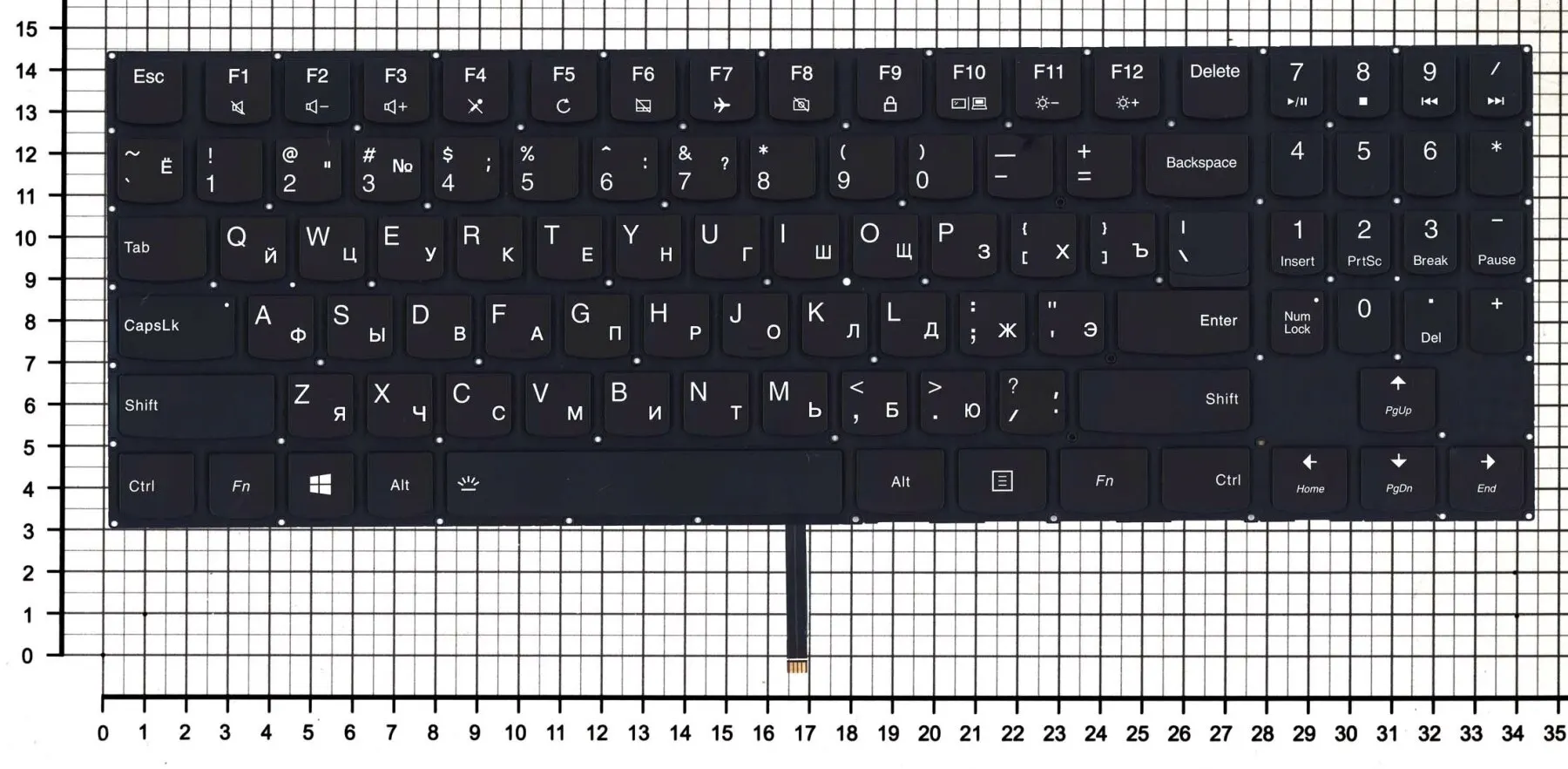 Клавиатура для Lenovo Legion Y520 Y520-15IKB черная без рамки белая подсветка | Компьютеры и