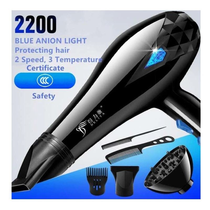 Профессиональный фен для волос 2200 Вт анион синий светильник с ароматом салона