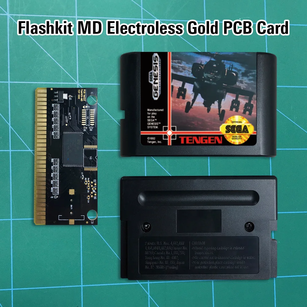 Сталь Talons Flashkit MD никелевое золото схема на основе печатной платы 16 бит игры