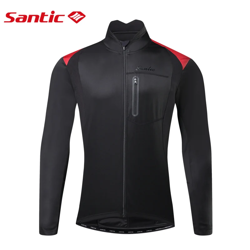 Santic, зимние куртки для велоспорта, мужские, подходят для 10-20 градусов, мужские, черные, для велосипеда, ветронепроницаемые, одежда для велоспорта, Ciclismo Maillot KC6104H - Цвет: Серый