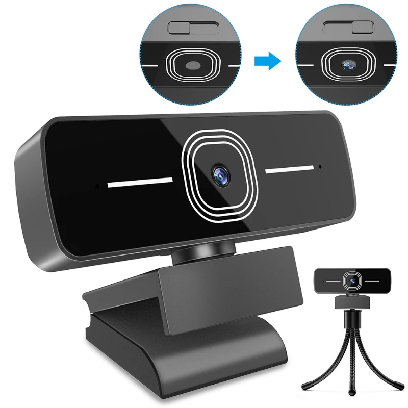 

PC Computer AutoFocus Webcam 1080P High Def Double Noise Reduction Microphone USB Drivers Auto Installation Web Camera
