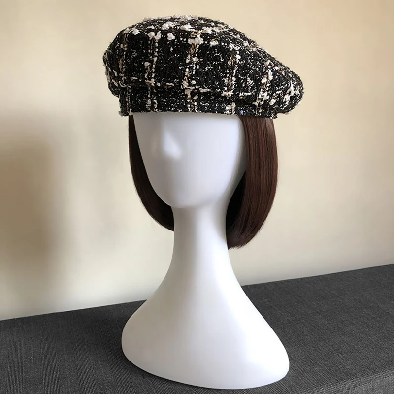Новый зимний шерстяной берет кепка модный Женский Повседневный Женская плоская