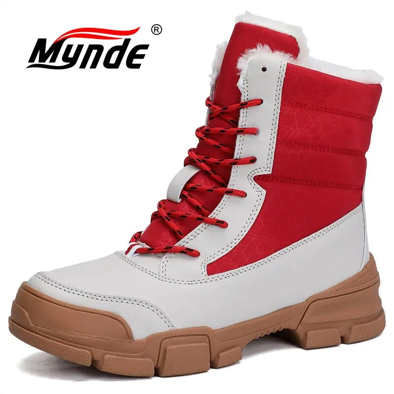 Женские ботинки на нескользящей платформе водонепроницаемые зимние размер 36-42