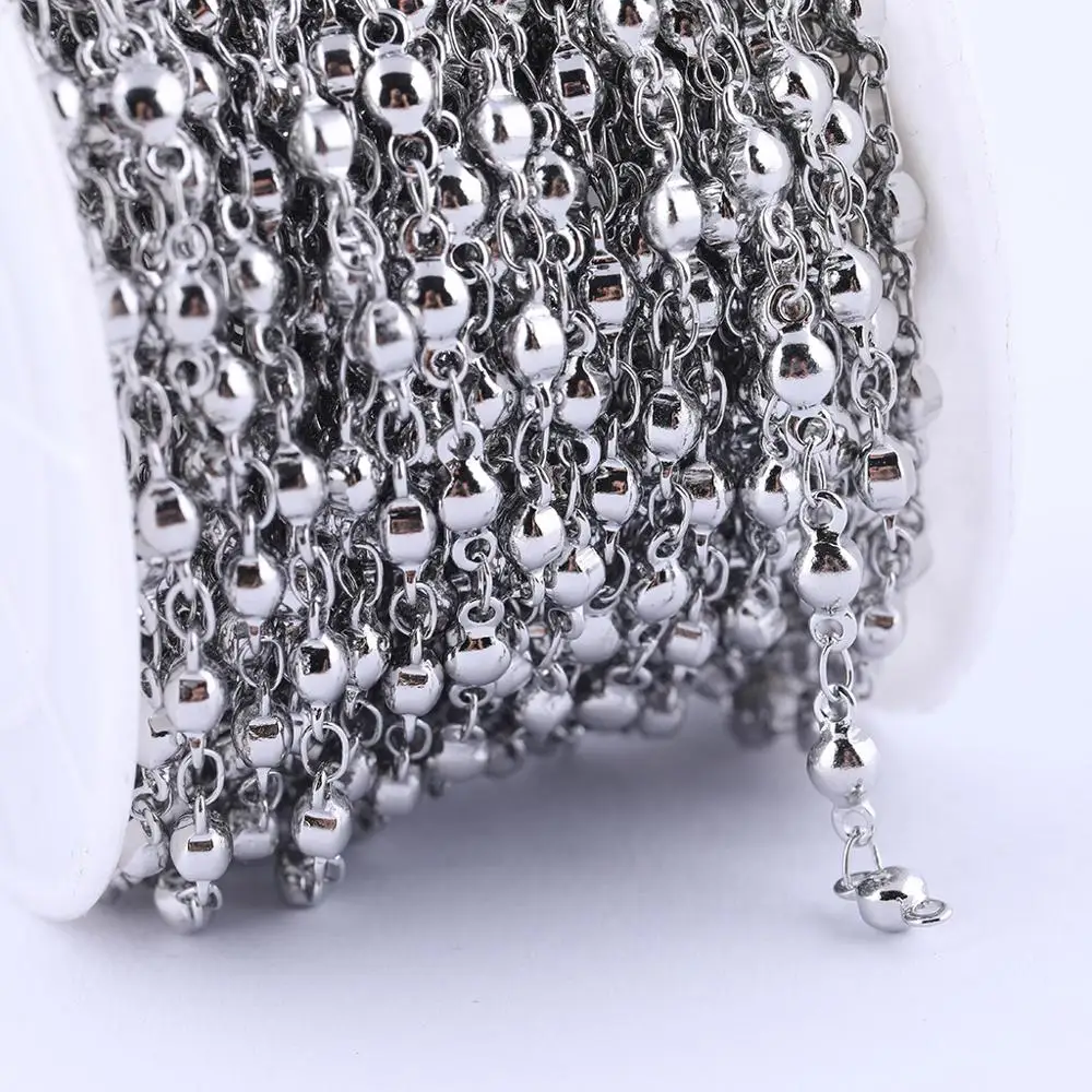 10 метров/рулон шарик из нержавеющей стали бисерные изготовление металлических