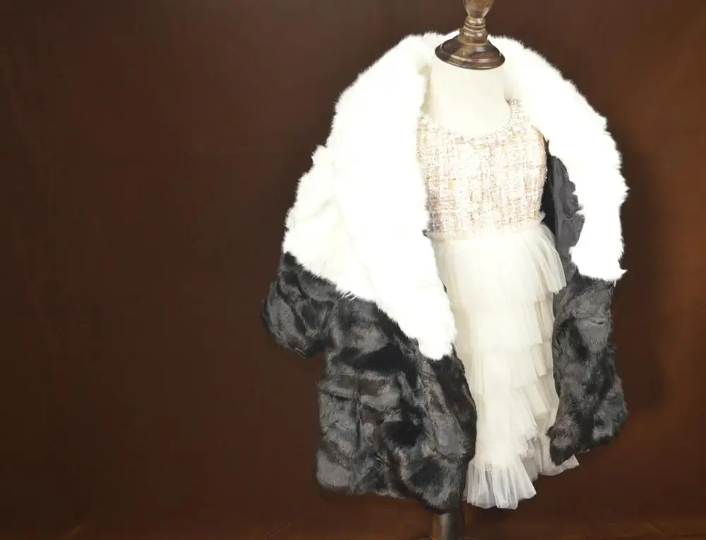 Детское кружевное платье-жилет с жемчугом пышное шерстяное платье макси