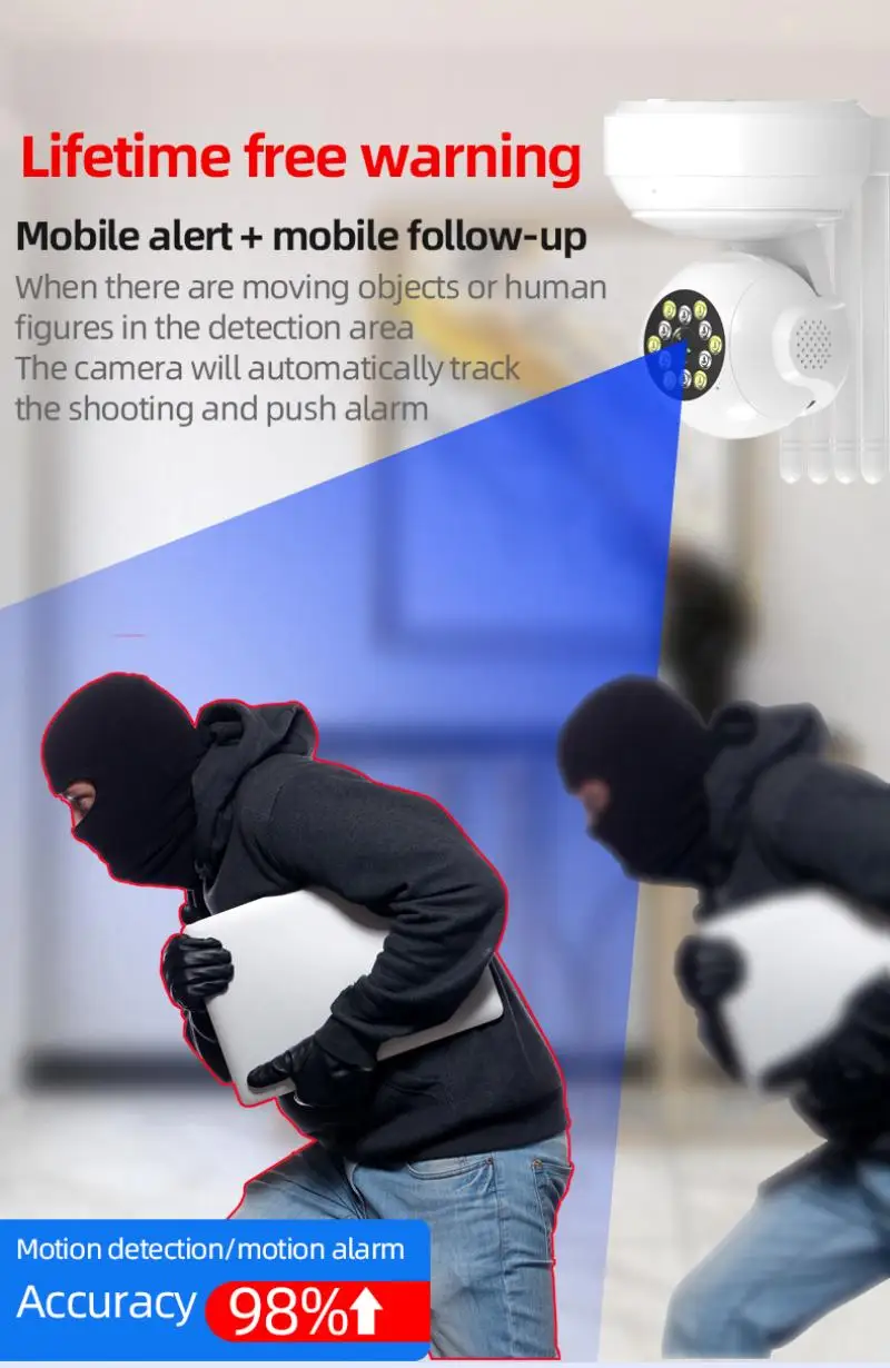 

IR Night Surveillance Camera 720P IP Camera Smart WiFi Antenna Signal Enhancement Home Security Wireless Baby Monitor in store