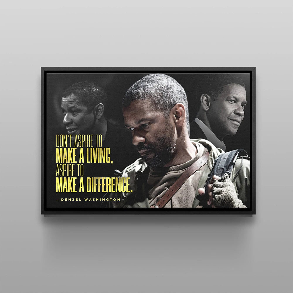 Denzel Washington знаменитый актер мотивирующая Цитата высокое качество холст плакат