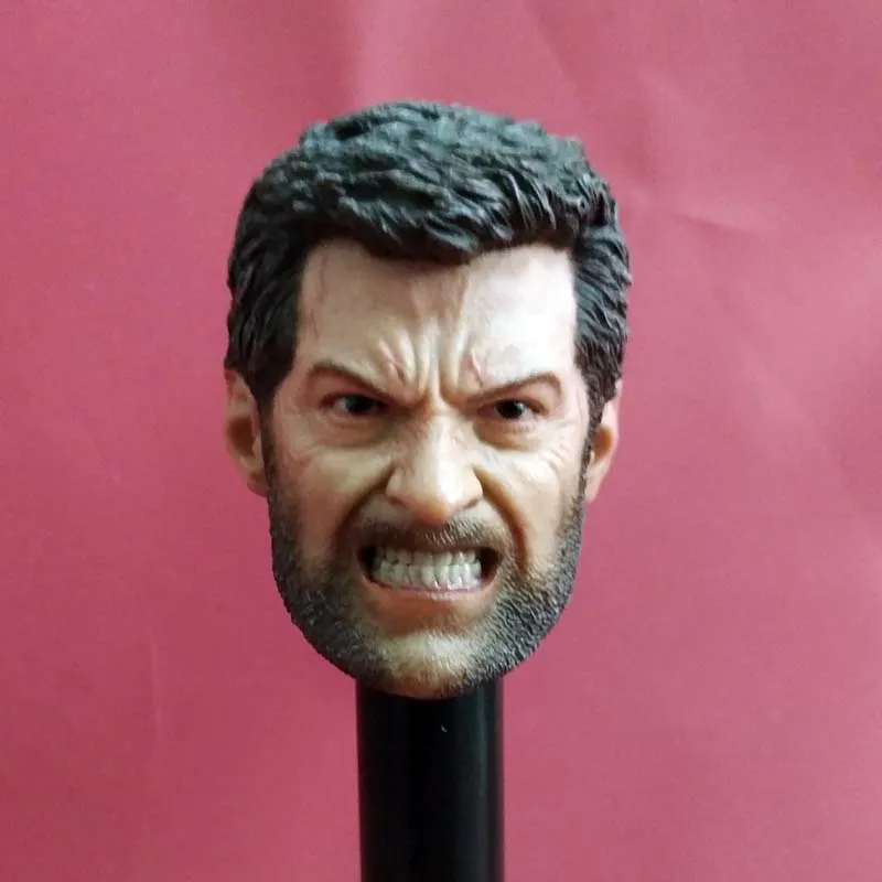1/6 масштаб Регулируемый зуб Росомаха голова Sculpt Angry Wolf Rogan резьба игрушка для 12 в