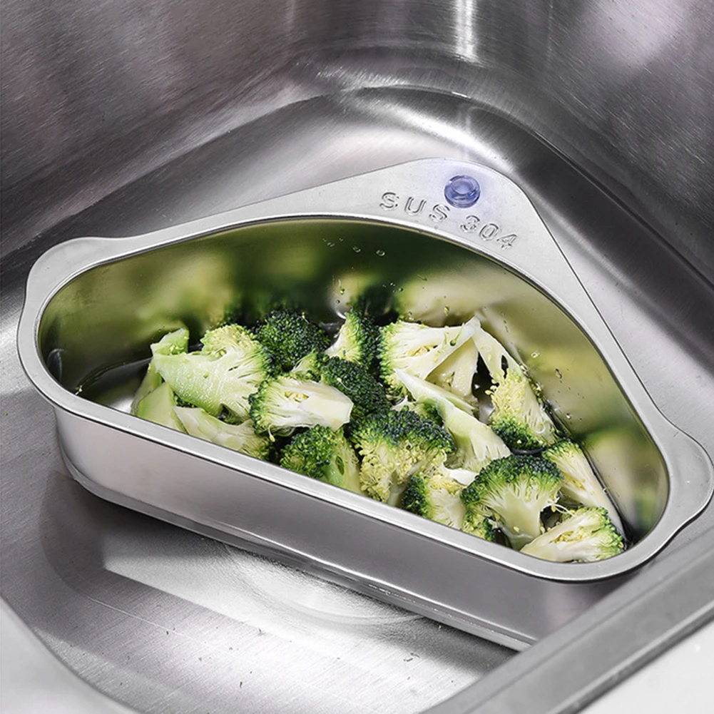 Треугольная сливная корзина из нержавеющей стали для раковины кухонный фильтр