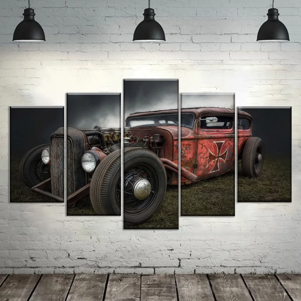 Картины на холсте домашний декор 5 предметов старинный популярный стержень