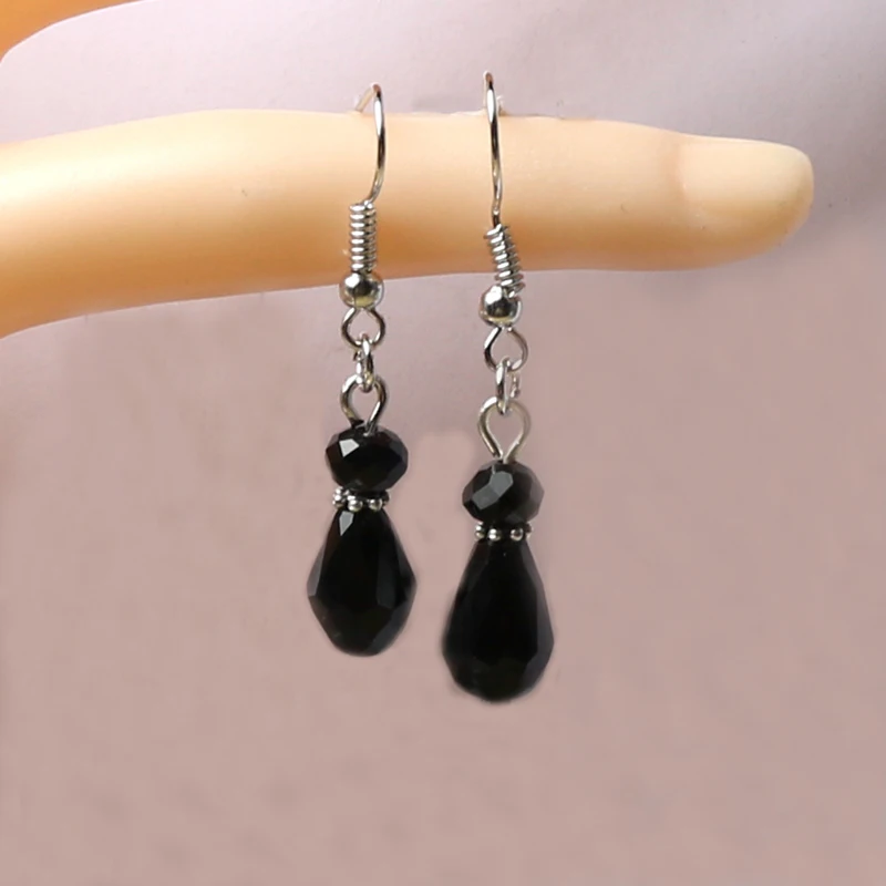 2020 новые милые хрустальные бусины в форме капли воды висячие серьги 8*12 мм