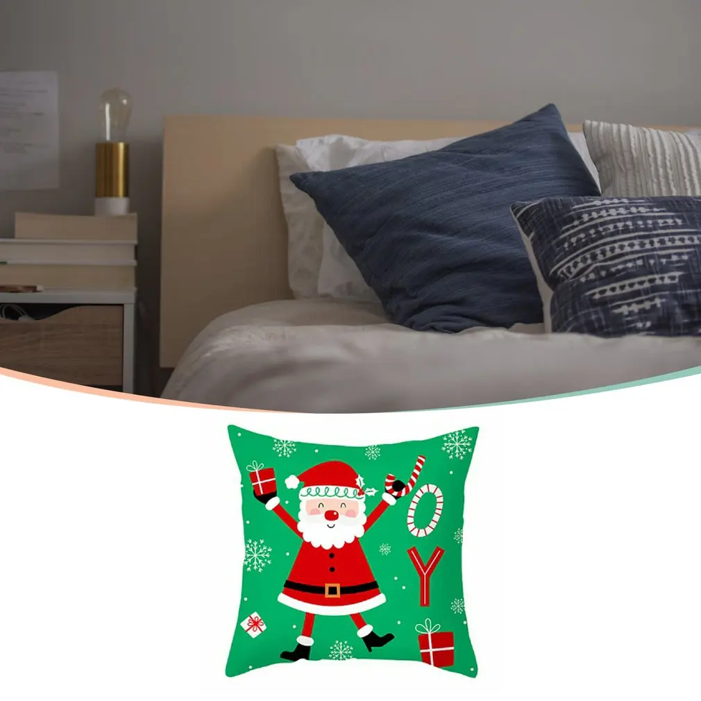 

Christmas Pillow Case With Santa Claus Pattern Christmas Cushion Sofa Pillow Case Bedroom Decoration Cushion Pillow Case