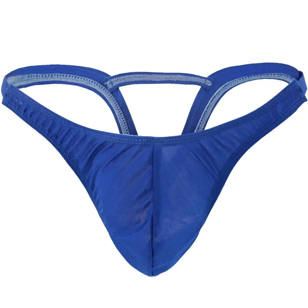 Мужские трусы стринги с перевернутым треугольником черные Трусы мешочком