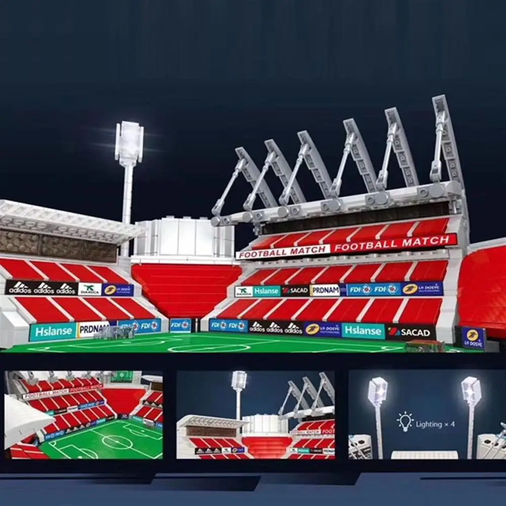 

Technology parts football field 90008 static version adult and children insert and assemble puzzle small particle building block