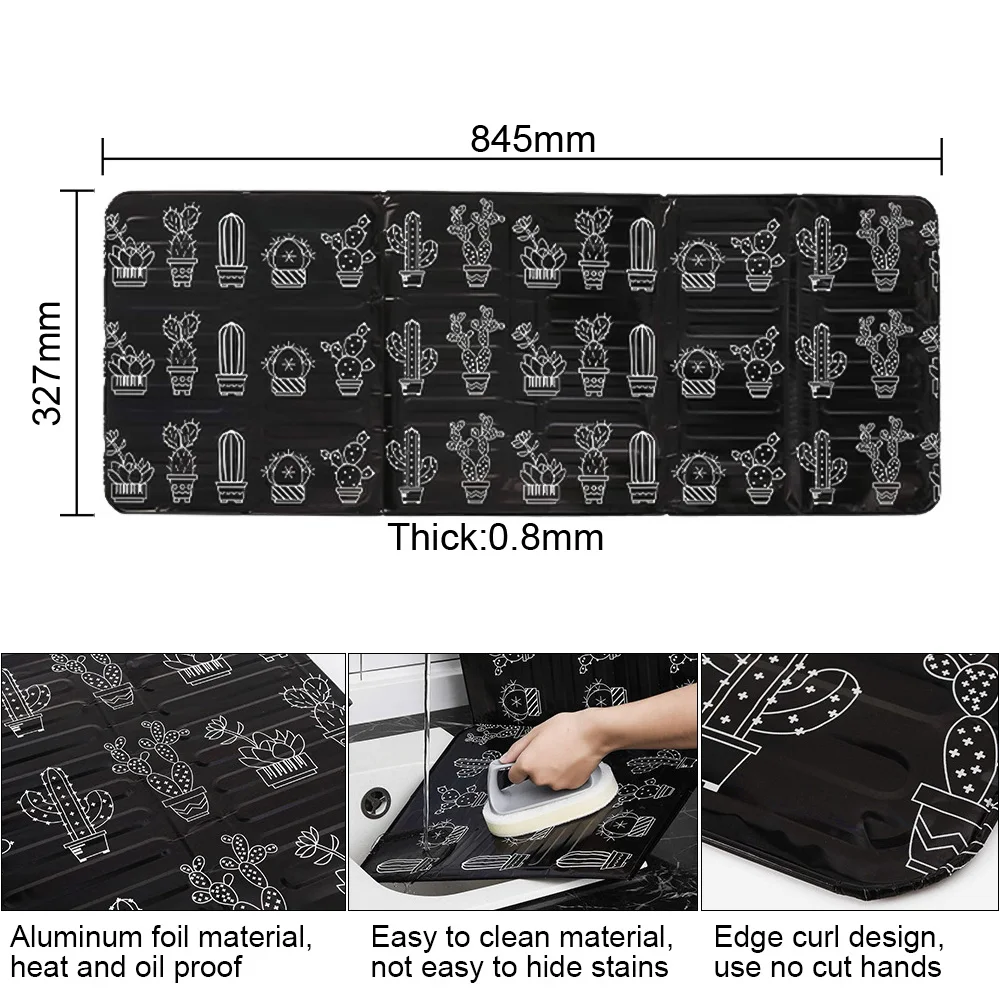 

1PC Kitchen Gadgets Oil Splatter Screens Aluminium Foil Plate Gas Stove Splash Proof Baffle Home Kitchen Cooking Tools