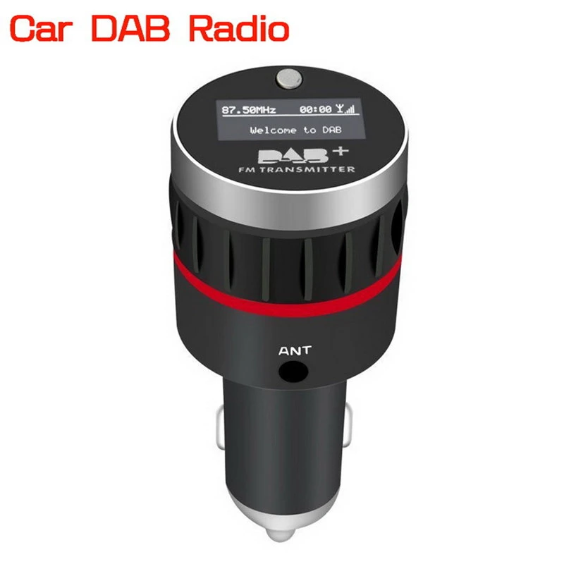

New Car Radio Digital DAB+ Radio Tuner Broadcasting Receiver with FM Transmitter Converter Plug and Play Adaptor USB Charger