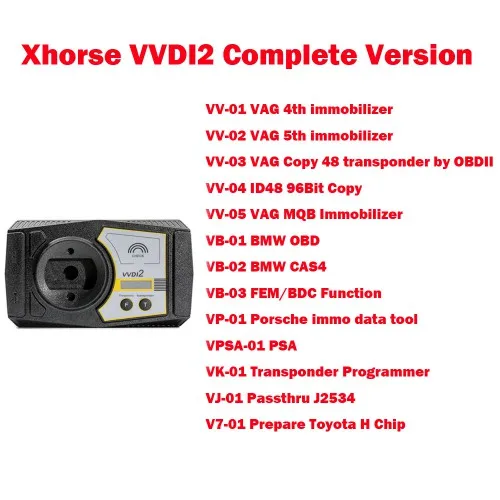 Распродажа! Программатор для ключей Xhorse VVDI2 13 прав полная версия v6.6 PLUS V5.0.3 VVDI MB BGA