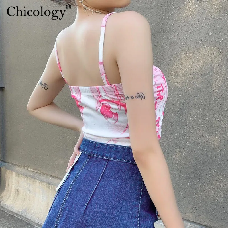 Женский короткий топ в стиле Харадзюку с милым неоновым принтом | Женская одежда