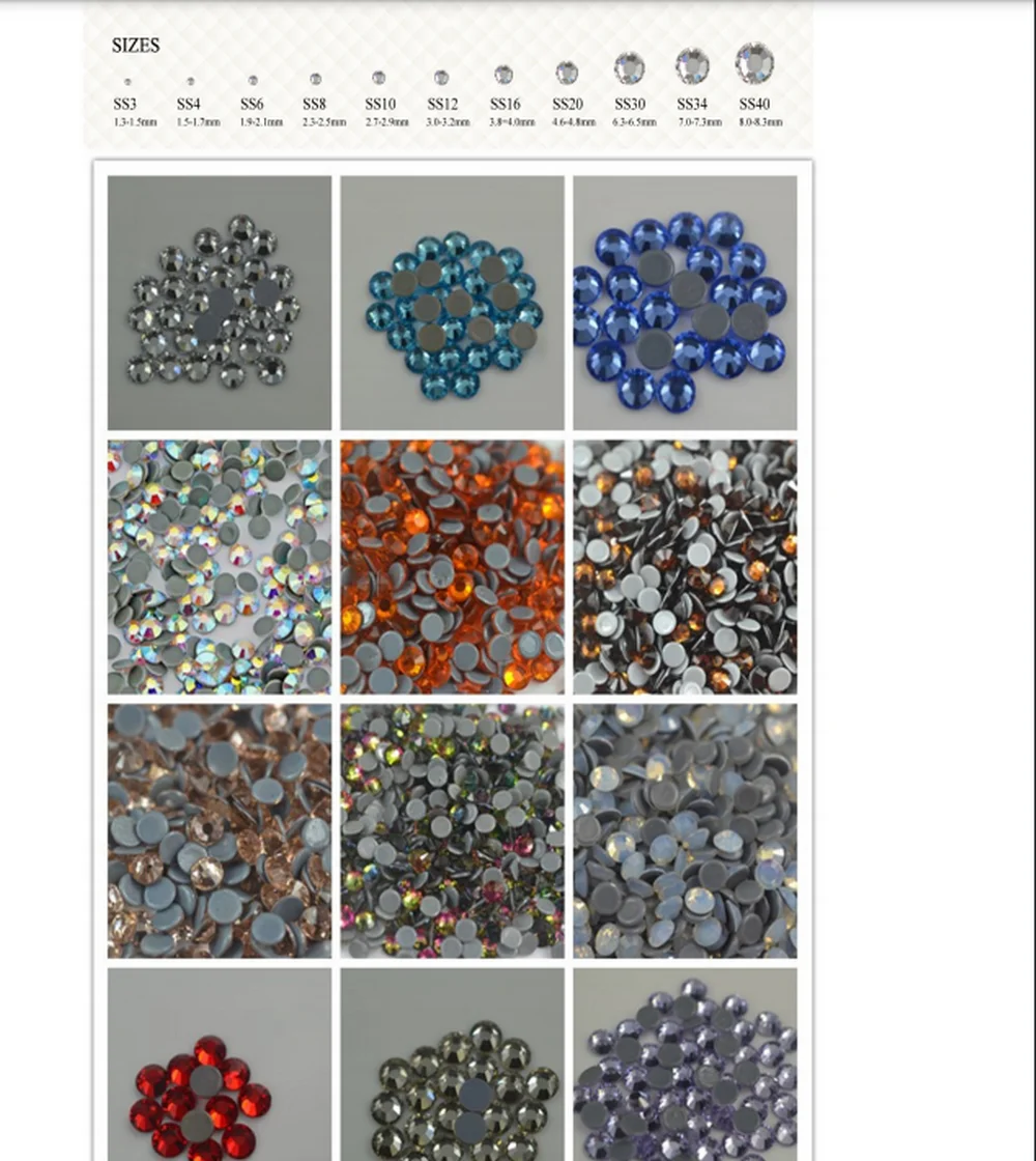 Top DMC Cobalt Rhinestones of cold fixation for needlework multicolored dimensions SS6 to SS30 Bulk Package material-glass | Дом и сад