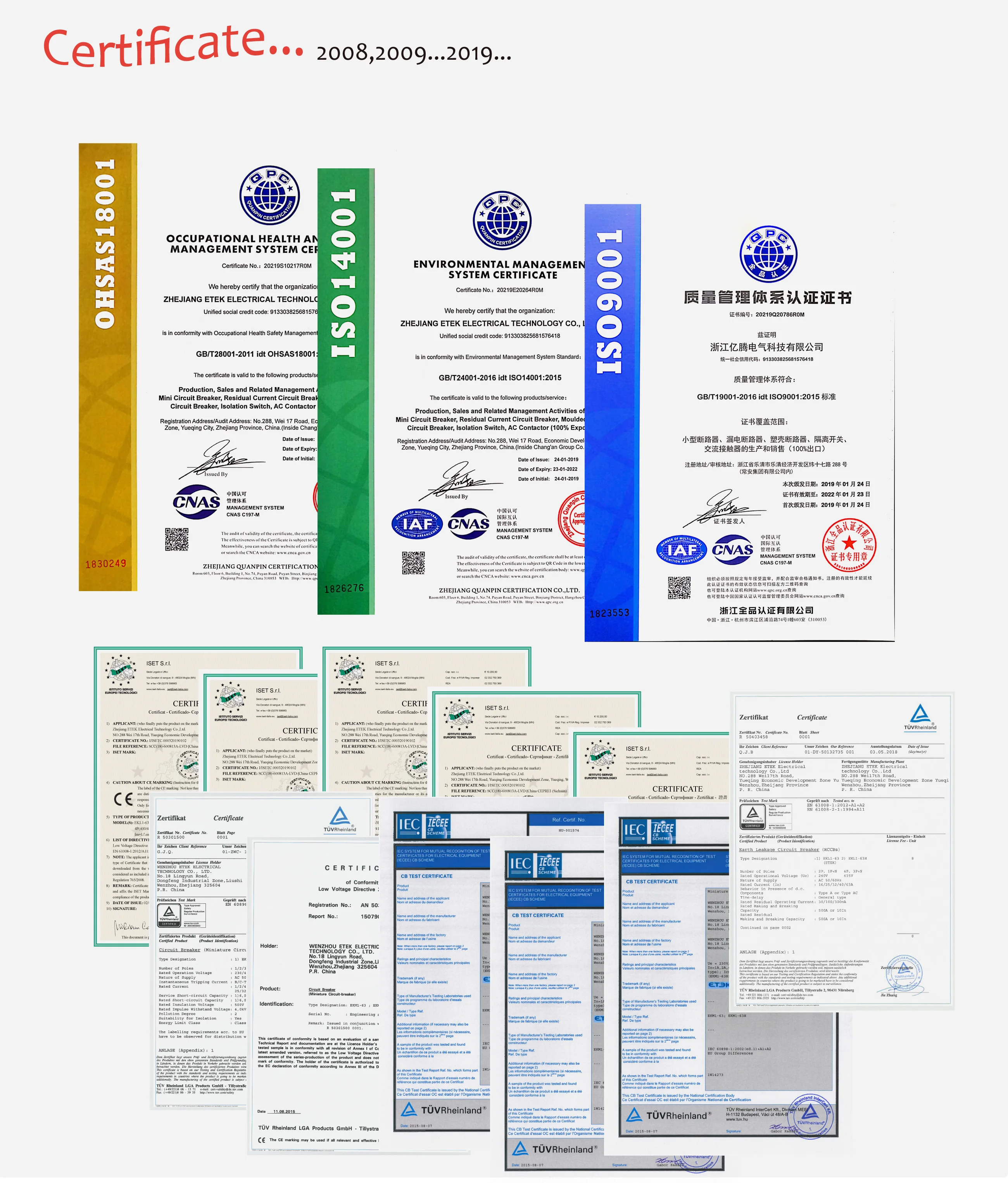 RCCB EKL1-63 2P B Тип 230/400 В~ 50 Гц/60 Гц УЗО постоянного тока 16A 25A 32A 40A 50A 63A 80A