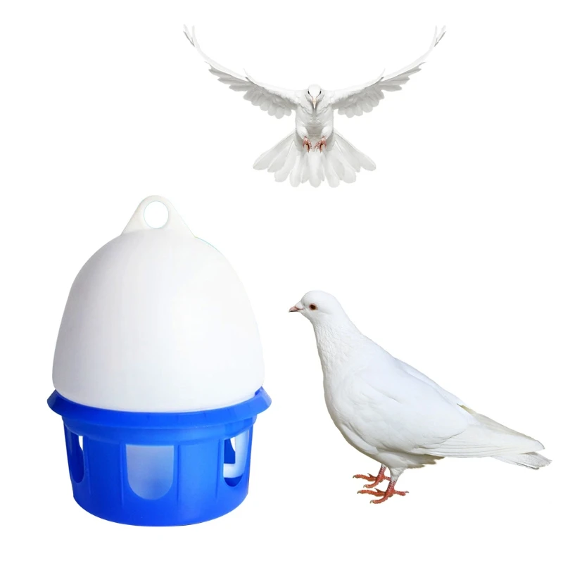 

OOTDTY Automatic Bird Waterer Portable Pigeon Water Feeder with Handle Durable Plastic Dove Drinker 2L 2.5L 4L Pet Supplies