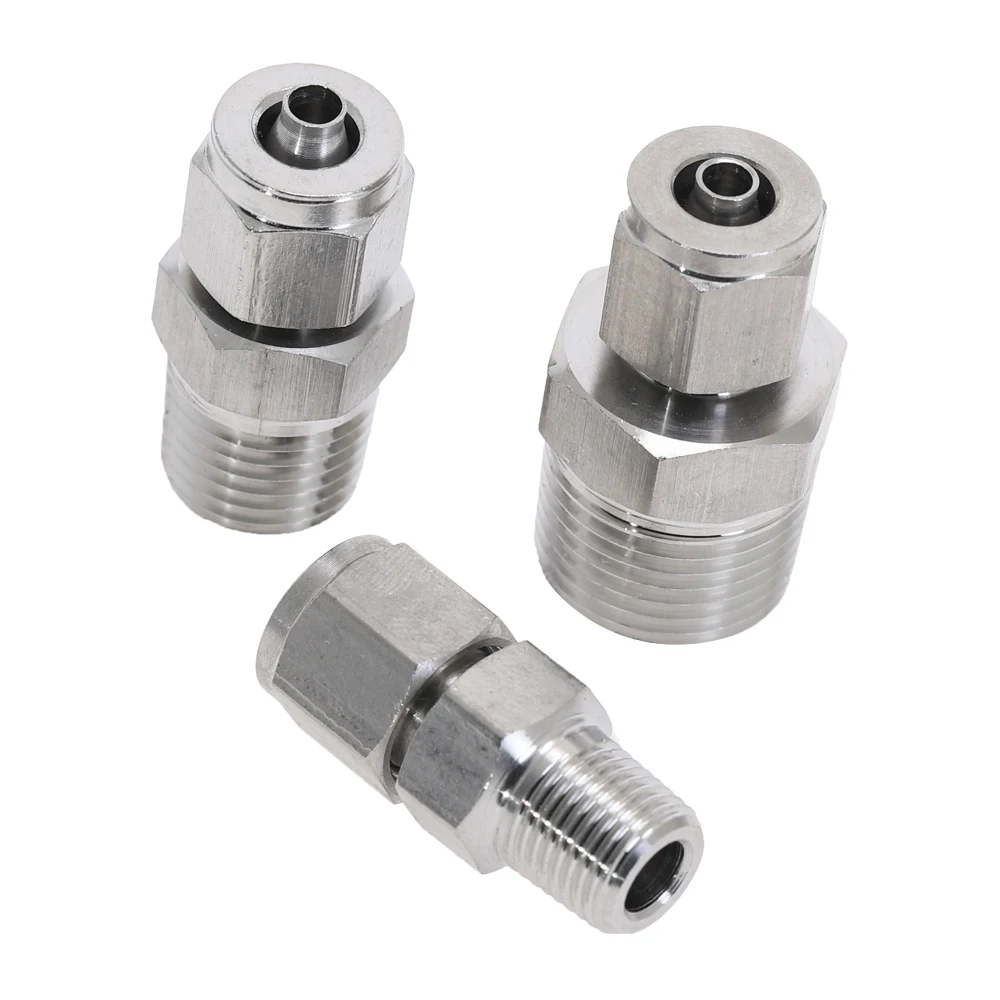 1 Разъемы для ПК фитинги труб из нержавеющей стали SS 304 1/8 'Ƈ/4'' 3/8 BSP адаптер